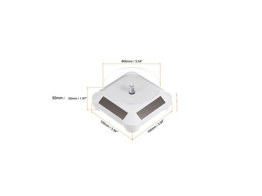 3.5" Solar Rotating White  Model Solar Rotating Stand 