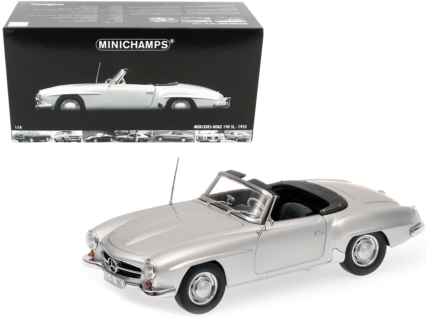 1955 Mercedes-Benz 190 Silver Diecast Model Car 