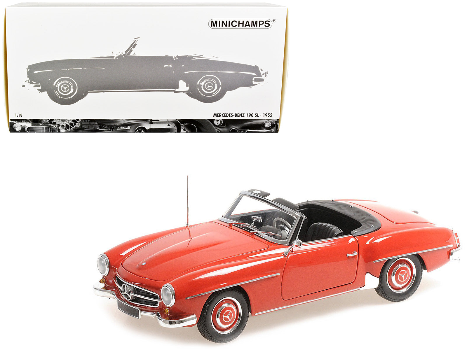 1955 Mercedes-Benz 190 Red Diecast Model Car 