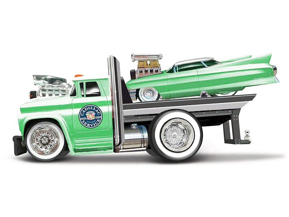 1966 Chevrolet C60 Flatbed Green Diecast Model Flatbed Truck 