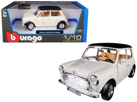 1969 Mini Cooper  Beige Diecast Model Car 