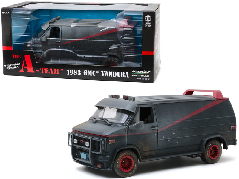 1983 GMCdura  Black Diecast Model Van The A-Team