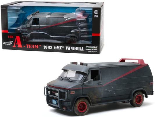 1983 GMCdura  Black Diecast Model Van The A-Team