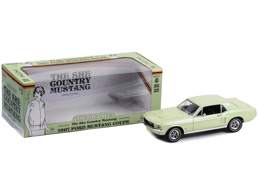 1967 Ford Mustang Coupe Green Diecast Model Car 