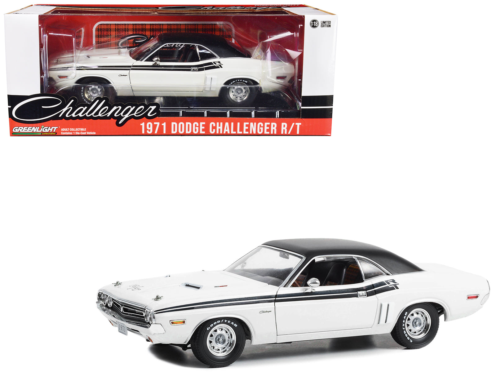 1971 Dodge Challenger R White Diecast Model Car 