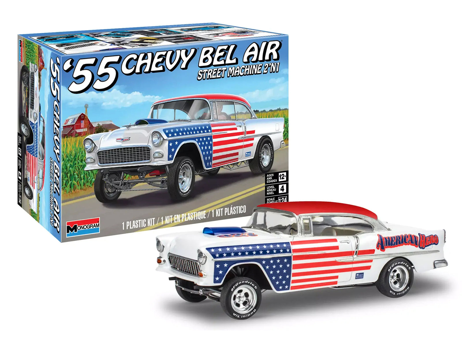 1955 Chevrolet Bel Air 1:24 Scale  Plastic Model Model Kit to Build