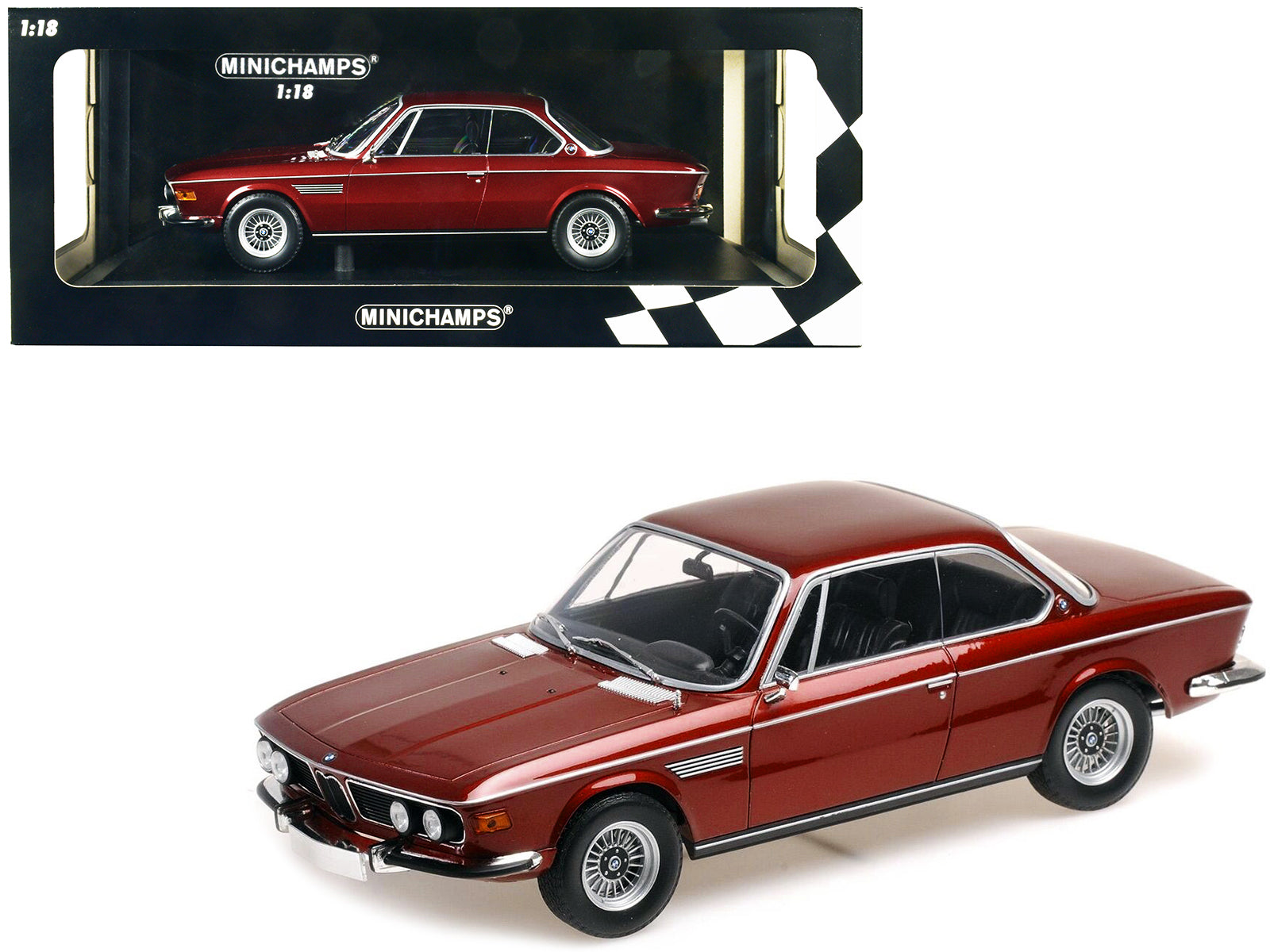 1972 BMW 3.0 Csi  Red Diecast Model Car 