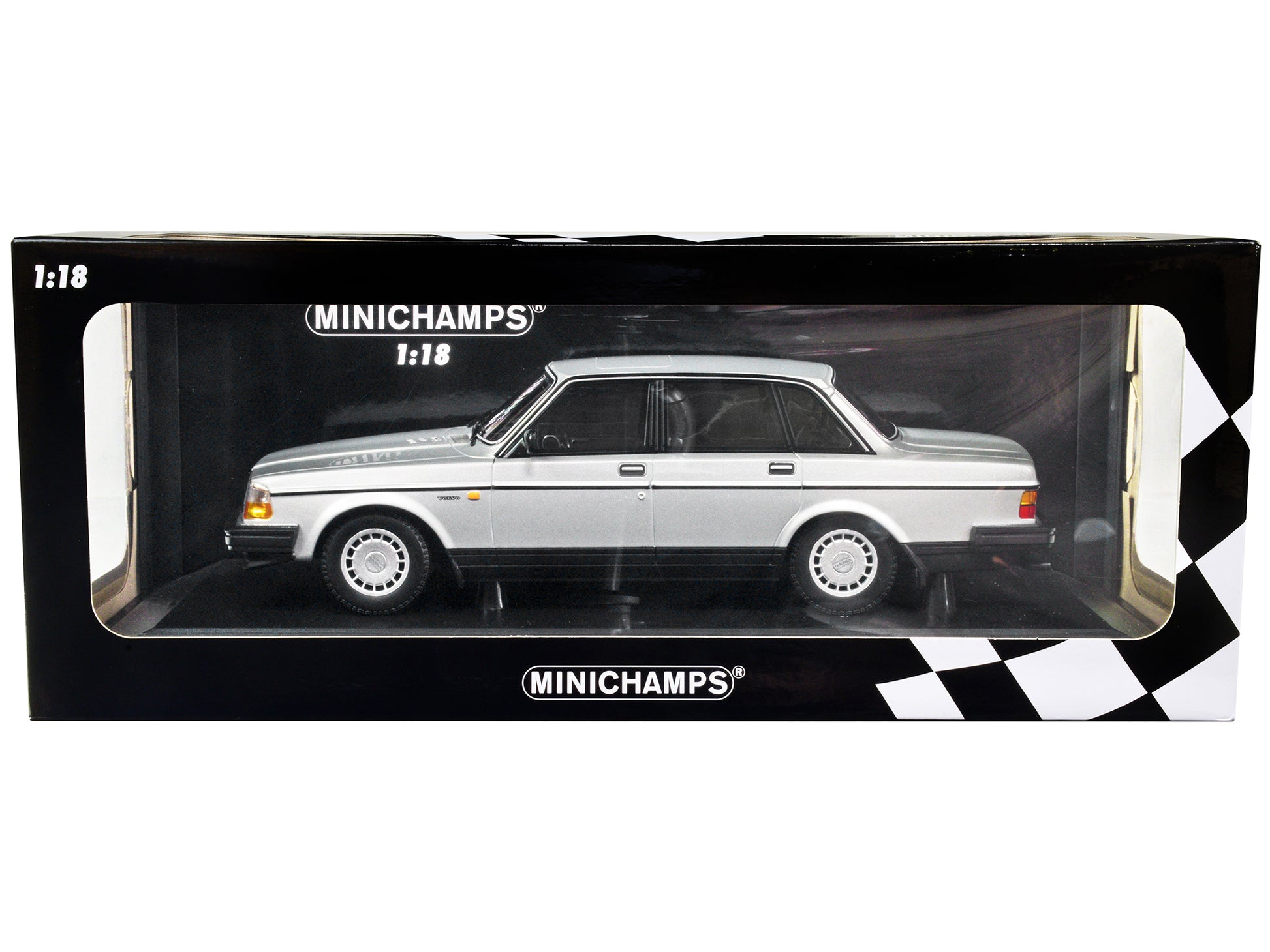 1986 Volvo 240 GL Silver Diecast Model Car 