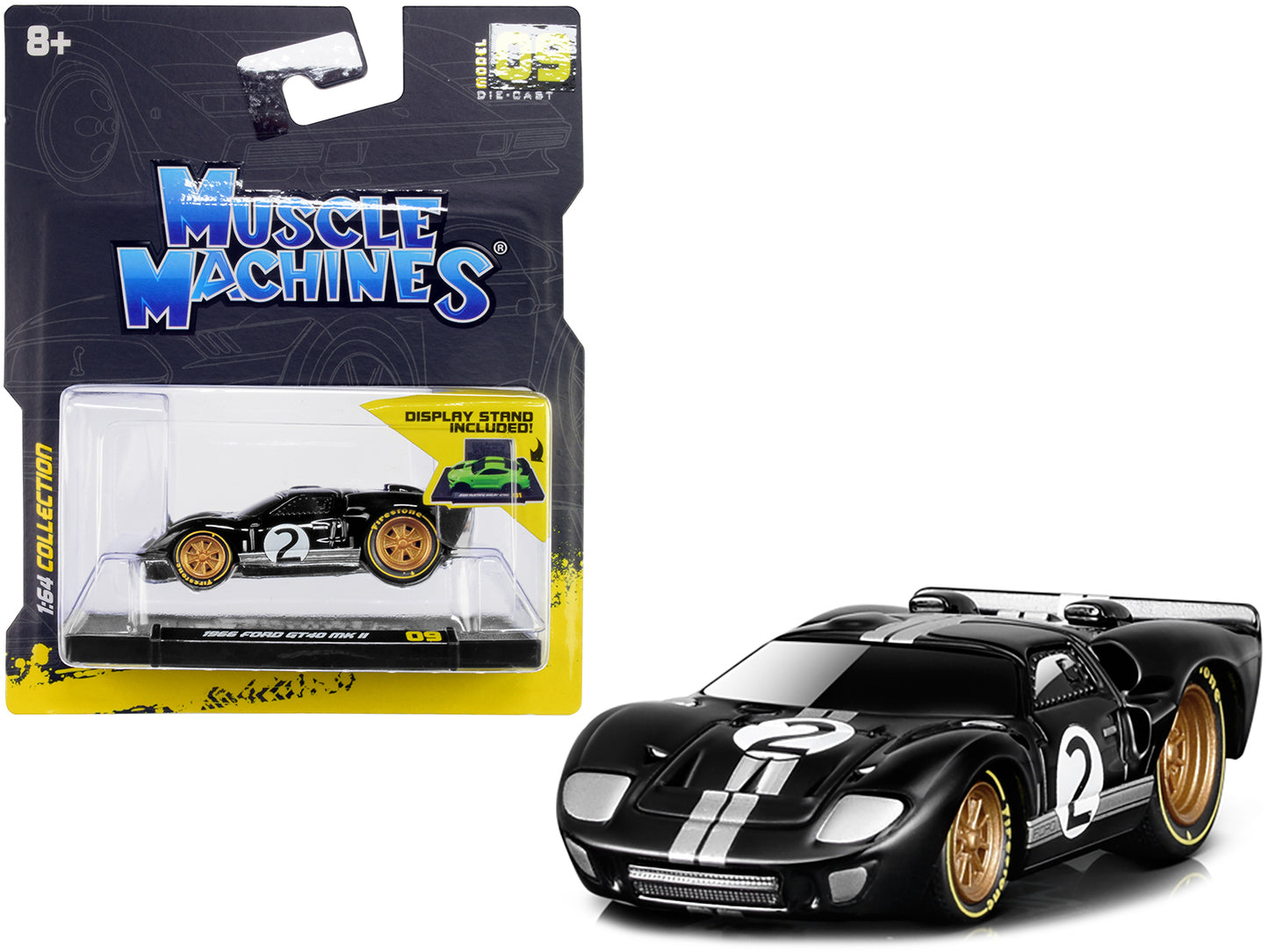 1966 Ford GT40 MKII Black Diecast Model Race Car 