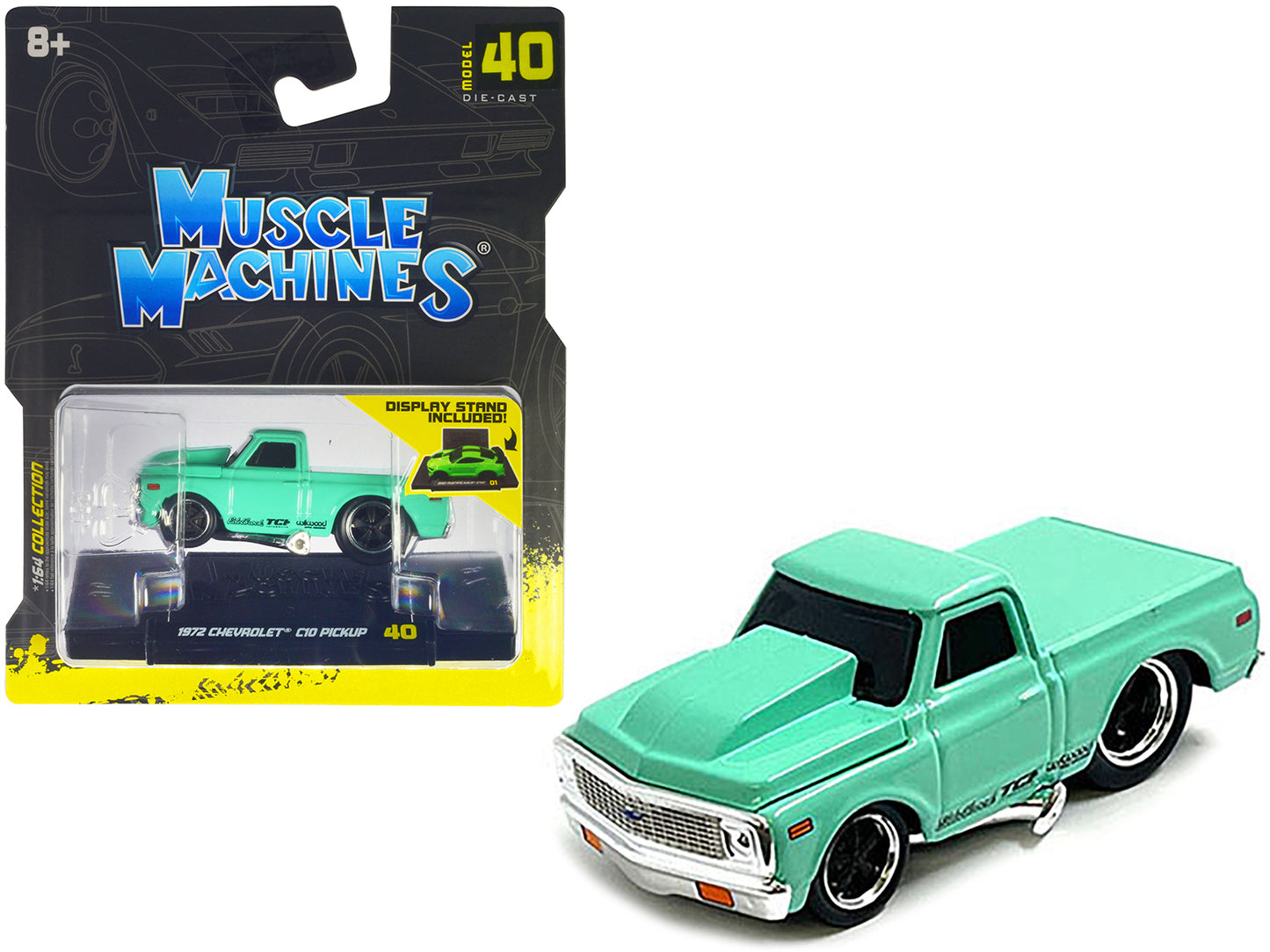 1972 Chevrolet C10  Green Diecast Model Pickup Truck 