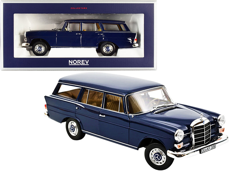 Brand new 1/18 scale diecast car model of 1966 Mercedes Benz 200 Universal Dark Blue die cast model car by Norev.
Brand new box.
Real rubb