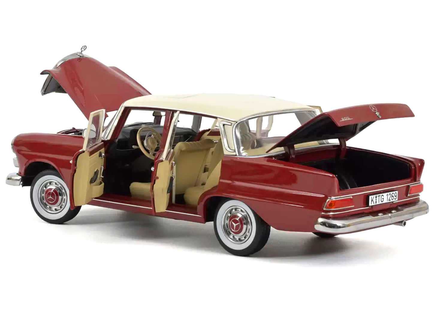 1966 Mercedes-Benz 200 Red Diecast Model Car 