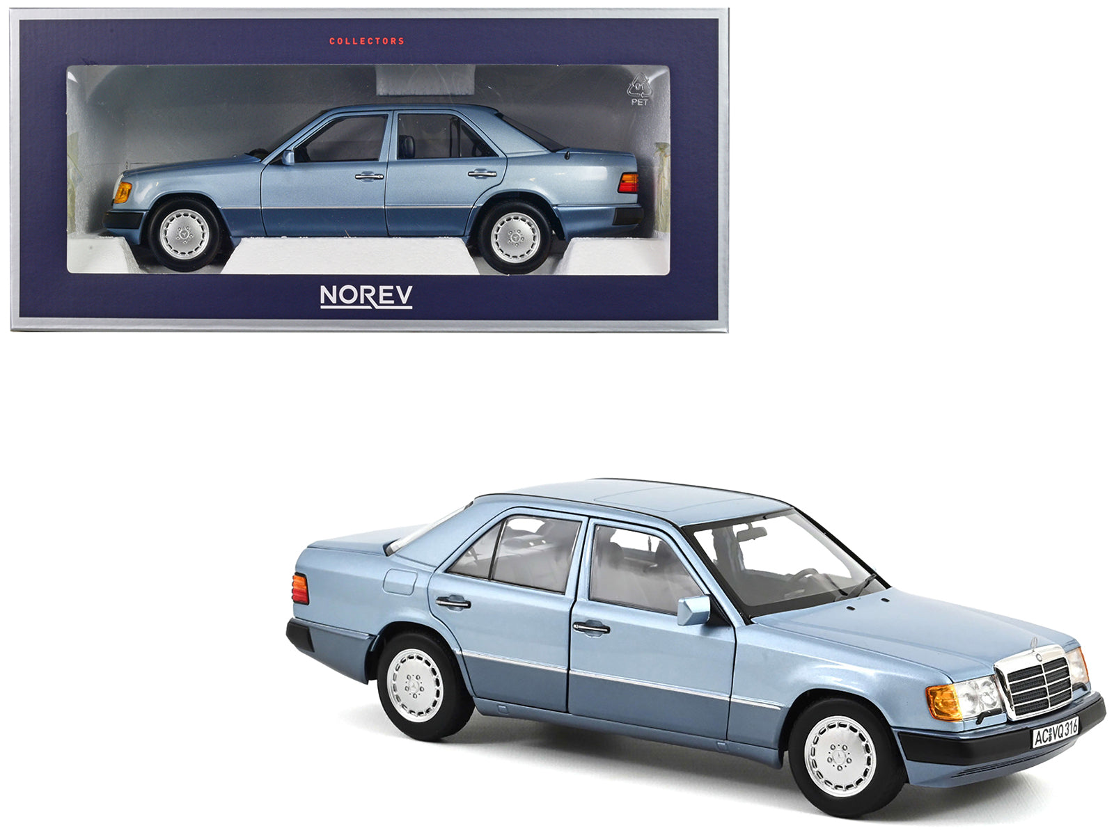 1990 Mercedes-Benz 230 Blue Diecast Model Car 