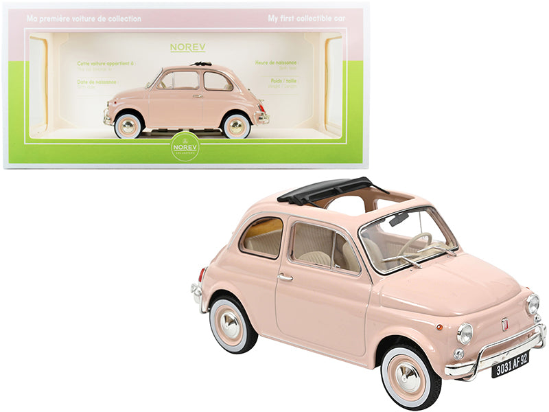 1968 Fiat 500L  Pink Diecast Model Car 