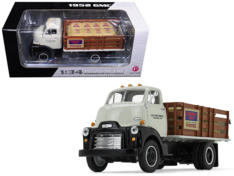 1952 GMC COE Stake White Diecast Model Stake Truck 