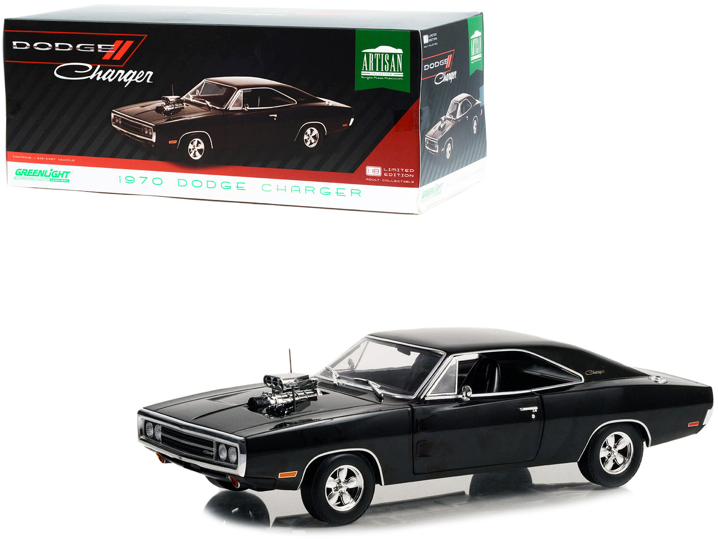 1970 Dodge Charger w Black Diecast Model Car 