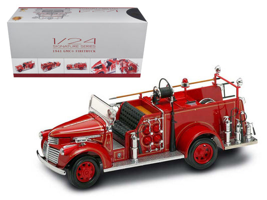 1941 GMC Fire Engine Red Diecast Model Fire Engine Fire & Rescue