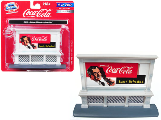 Brand new 1/87 scale model of Outdoor Billboard "Coca Cola" for 1/87 scale models by Classic Metal Works.
Brand new box