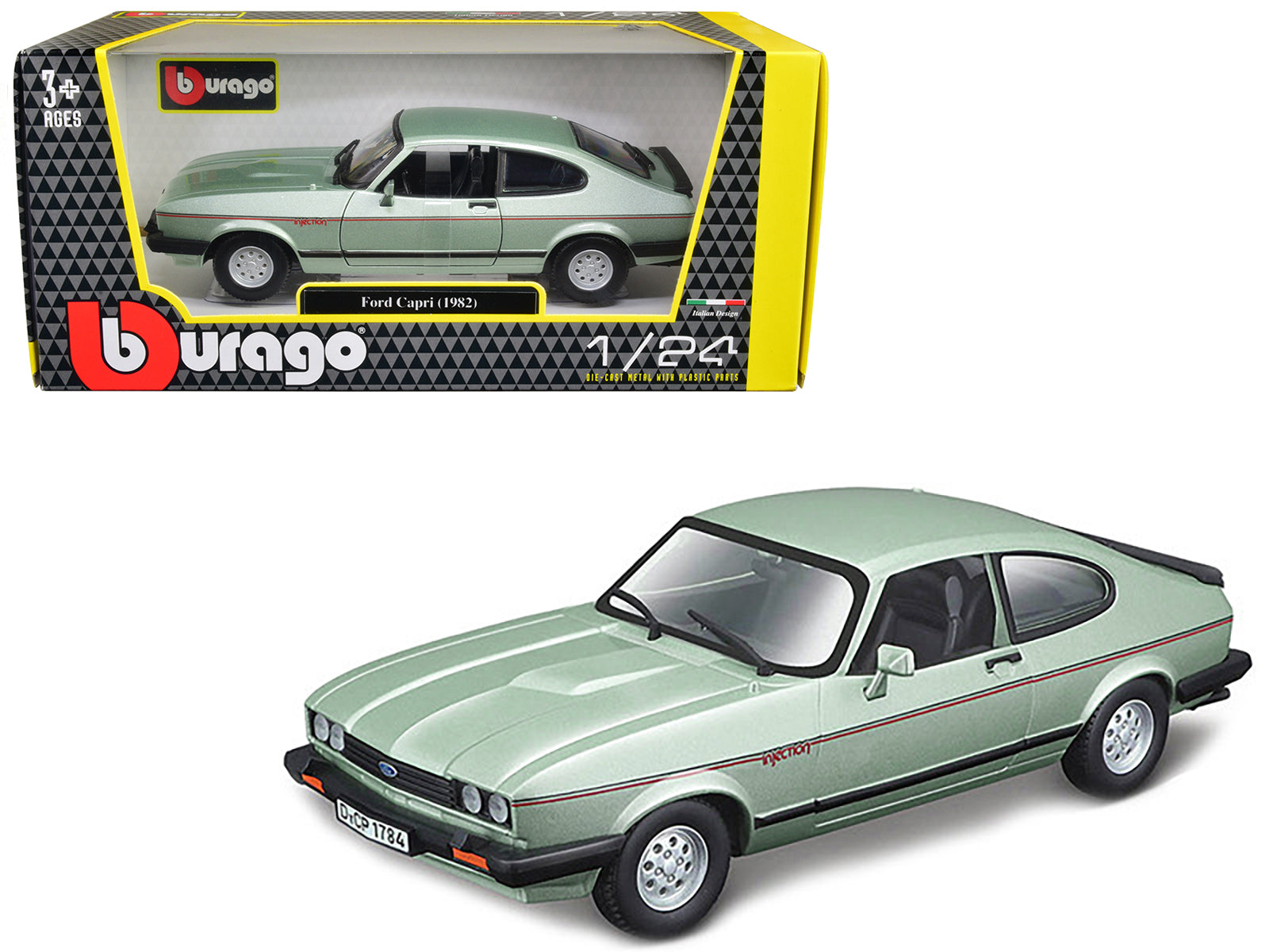 1982 Ford Capri Light Green Diecast Model Car 