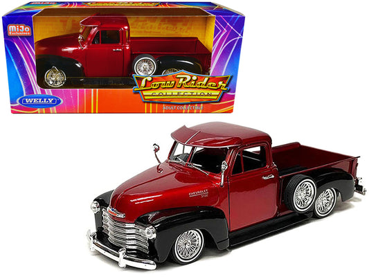 1953 Chevrolet 3100  Red Diecast Model Pickup Truck Lowriders