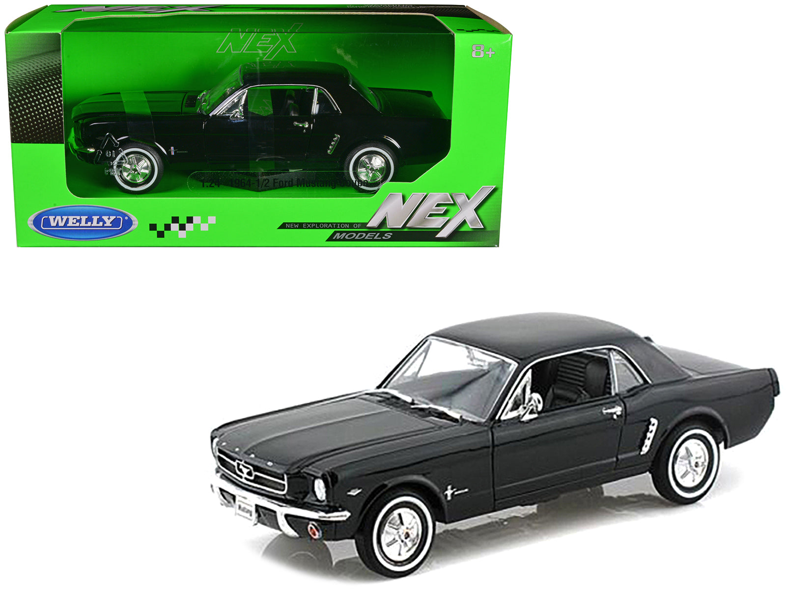 1967 1/2 Ford Mustang Black Diecast Model Car 