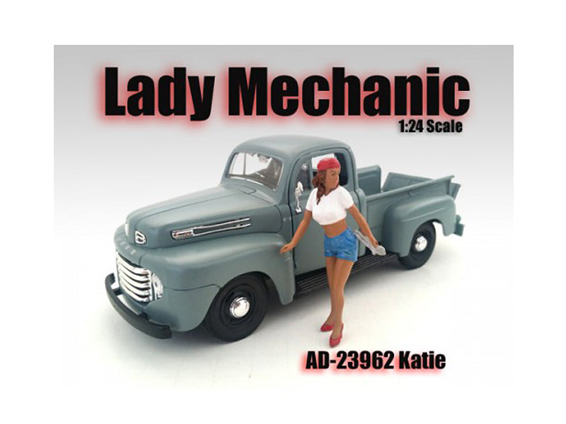 Lady Mechanic Katie Figurine   Model Auto Mechanic Figure Automotive Repair