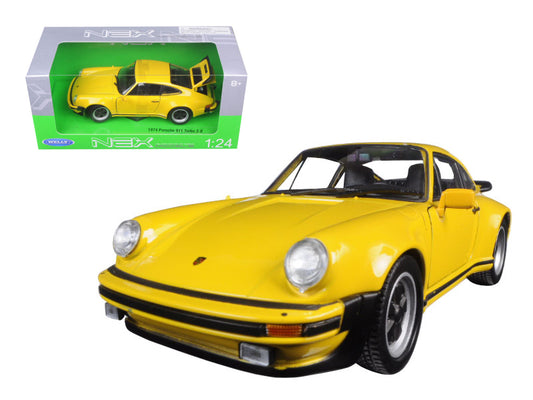 1974 Porsche 911 Turbo Yellow Diecast Model Car 