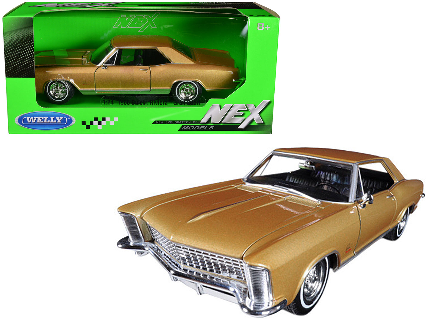 1965 Buick Riviera Gran Gold Diecast Model Car 