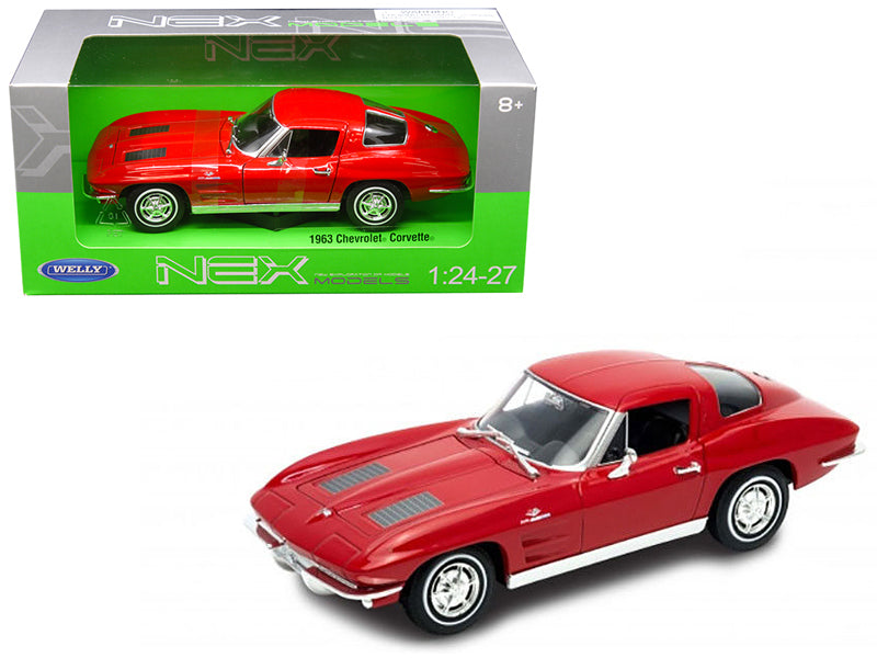 1963 Chevrolet Corvette  Red Diecast Model Car 