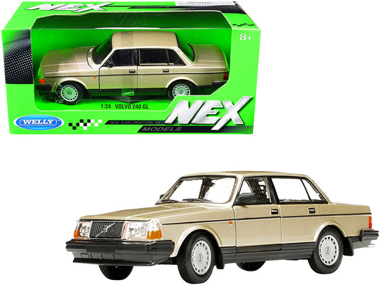 Volvo 240 GL  Gold Diecast Model Car 