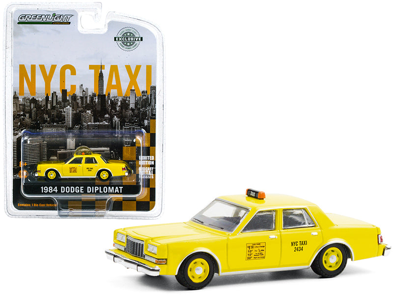 1984 Dodge Diplomat  Yellow Diecast Model Car 