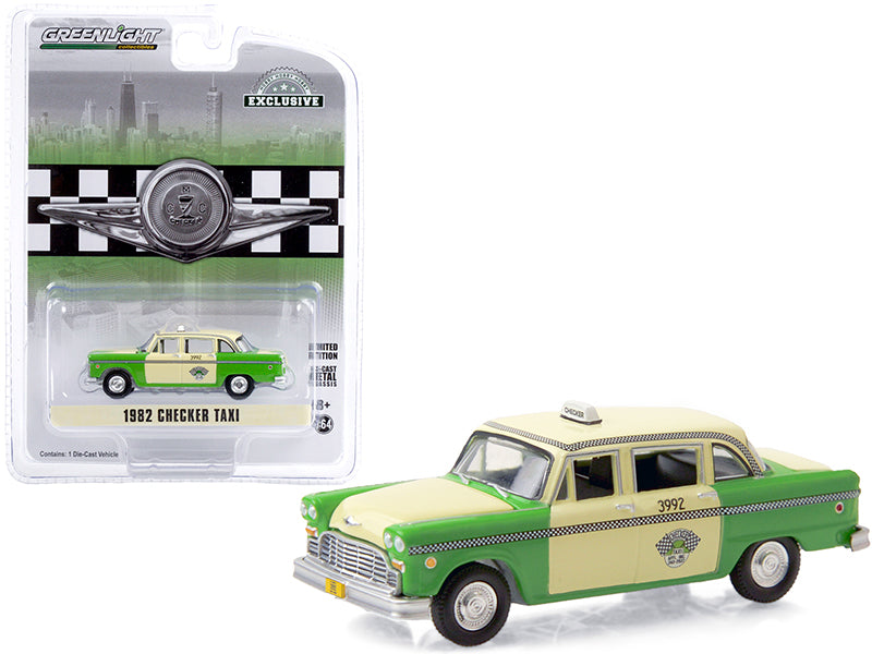 1982 Checker Taxi  Green Diecast Model Car 