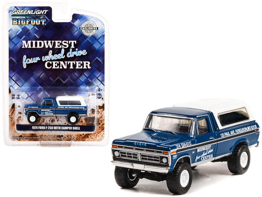 1974 Ford F-250 Blue Diecast Model Pickup Truck 