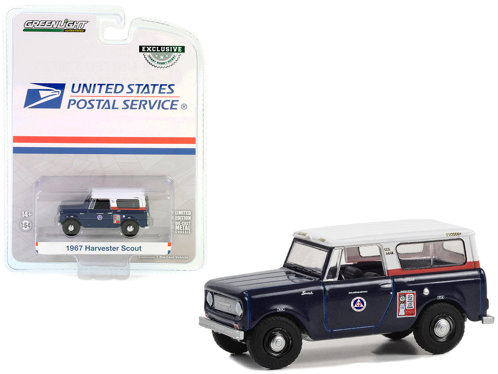 1967 Harvester Scout RHD Blue Diecast Model Car 