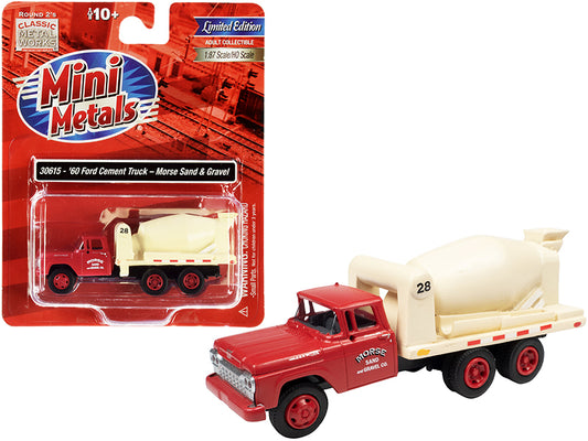 1960 Ford Cement Mixer Red  Model Cement Mixer Truck 