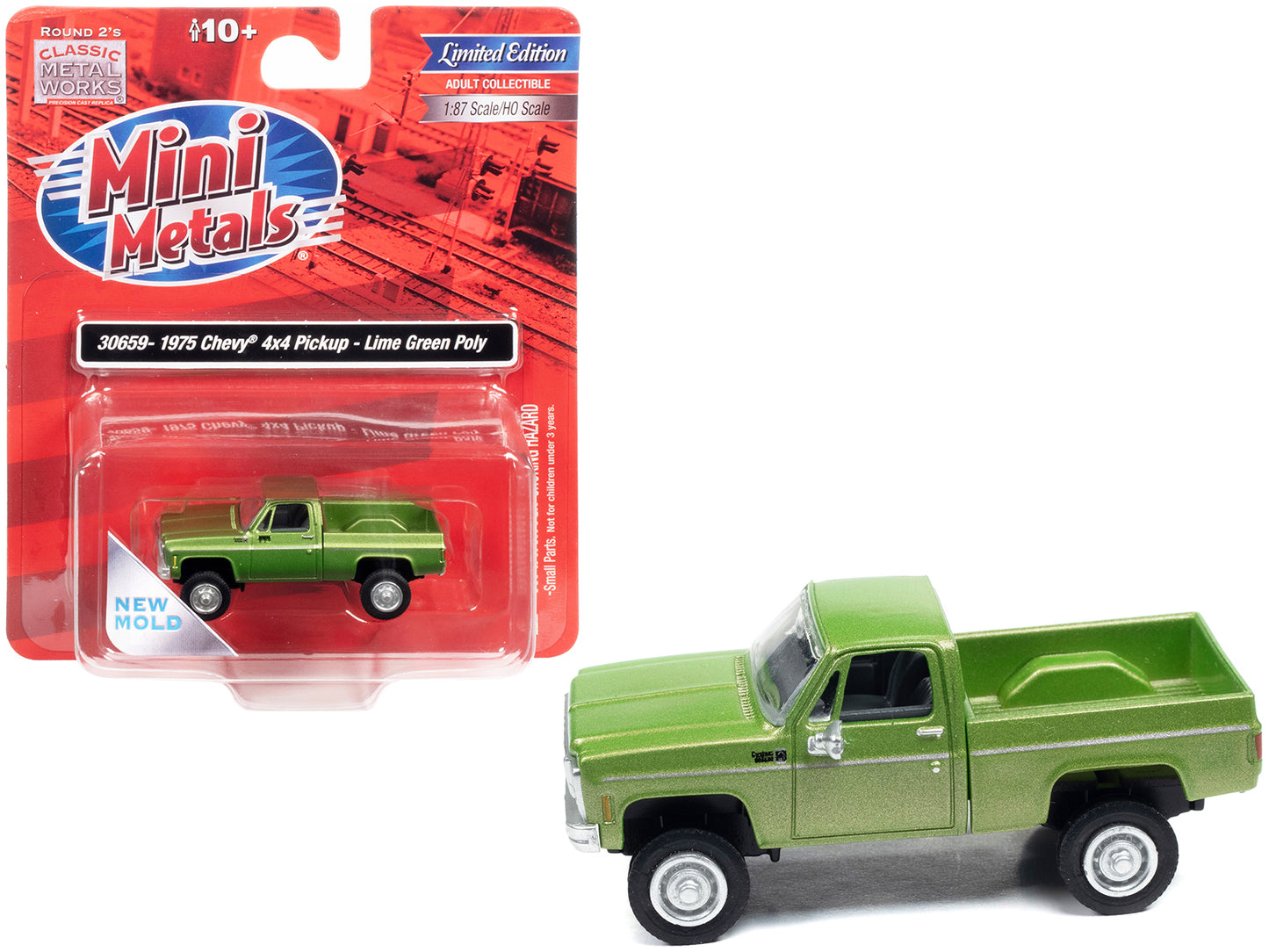 1976 Chevrolet 4x4 1:87 Scale Green  Model Pickup Truck