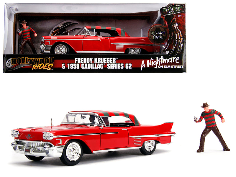 1958 Cadillac Series 62 Red Diecast Model Car Nightmare on Elm Street