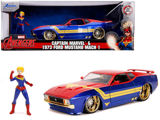 1973 Ford Mustang Mach Blue Diecast Model Car The Avengers