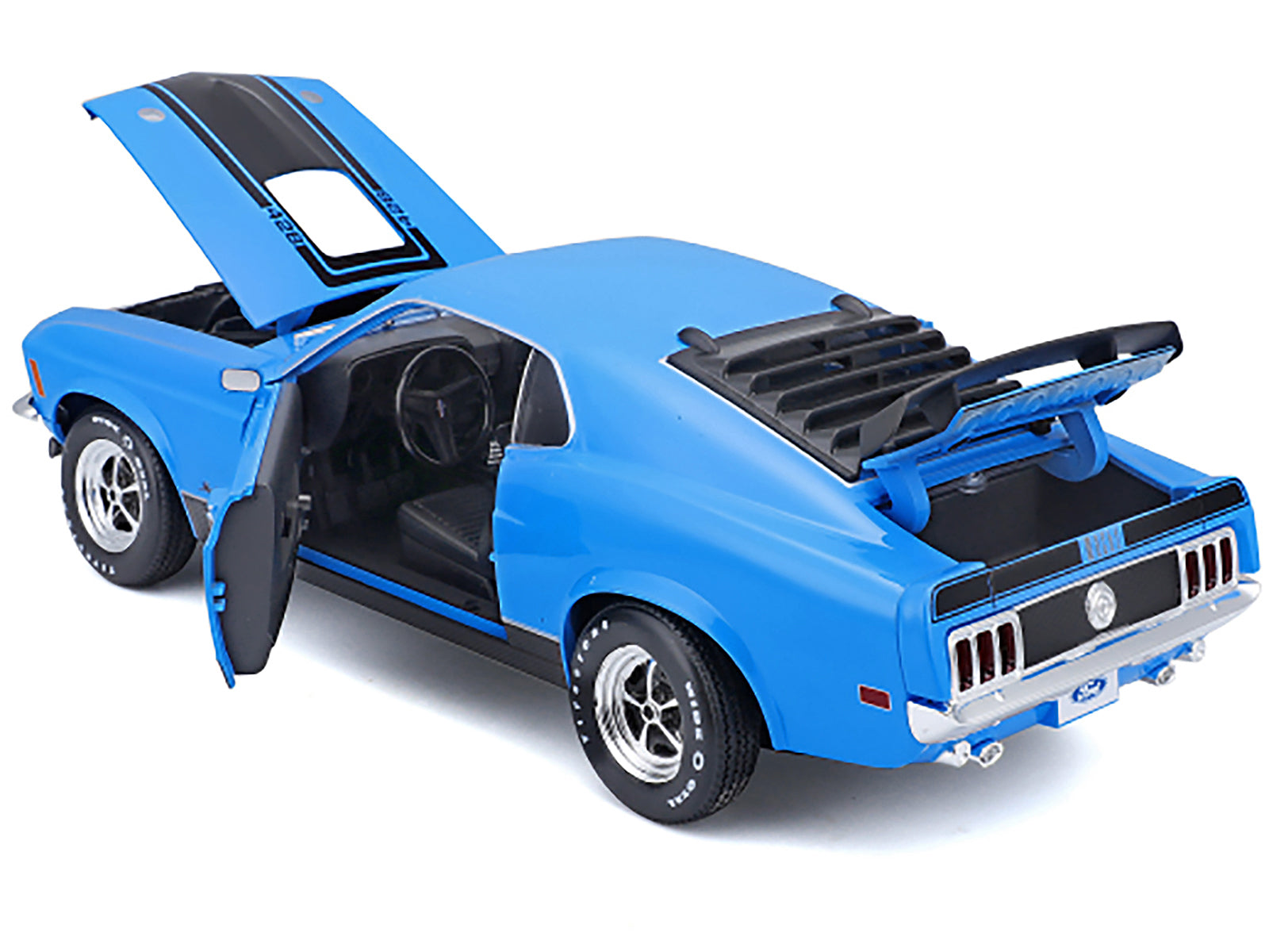 1970 Ford Mustang Mach Blue Diecast Model Car 