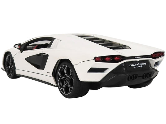 Brand new 1/18 scale diecast car model of Lamborghini Countach LPI 800-4 White with Black Accents and Red Interior "Spec