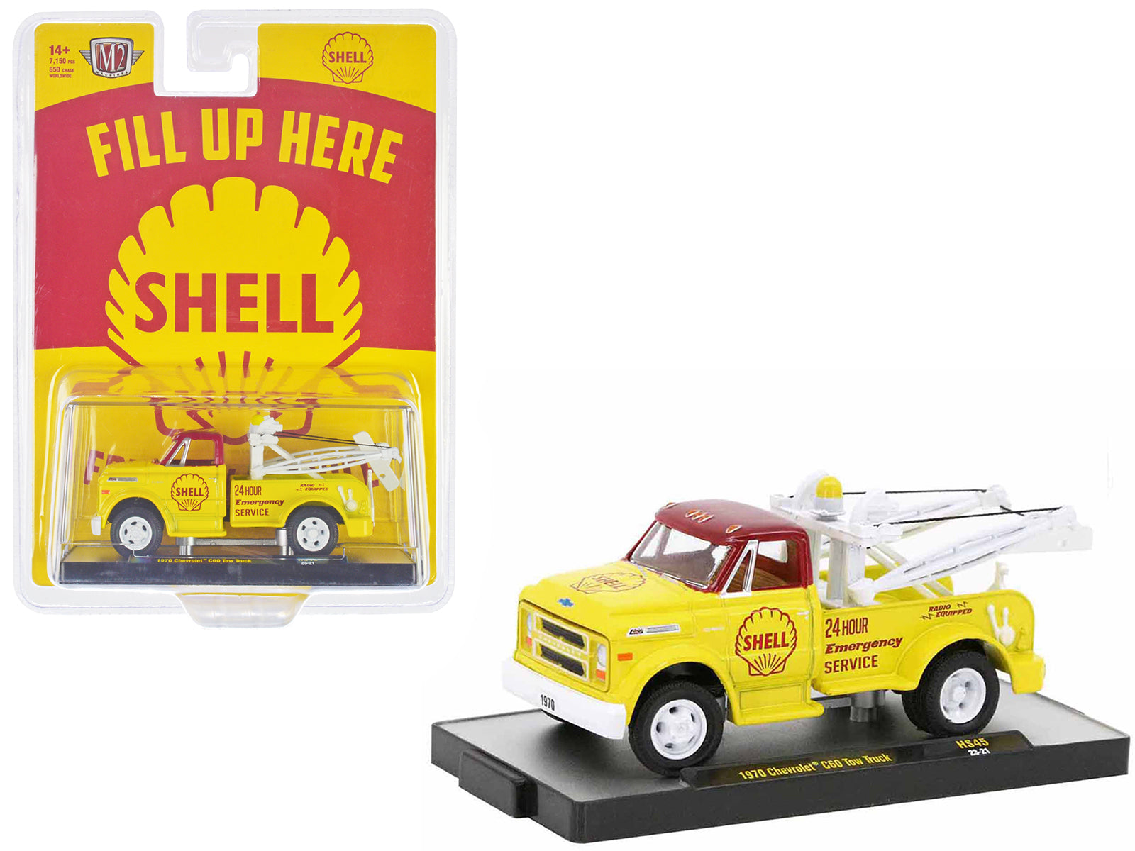 1970 Chevrolet C60 Tow Yellow Diecast Model Tow Truck 