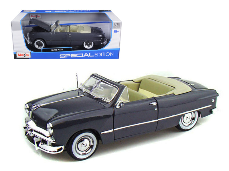 1949 Ford Convertible  Gray Diecast Model Car 