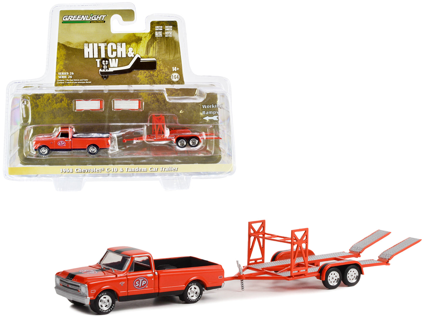 1968 Chevrolet C-10 Orange Diecast Model Pickup Truck 