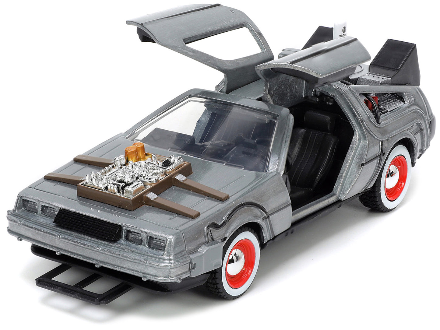 DeLorean DMC Time Machine Silver Diecast Model Car Back to the Future