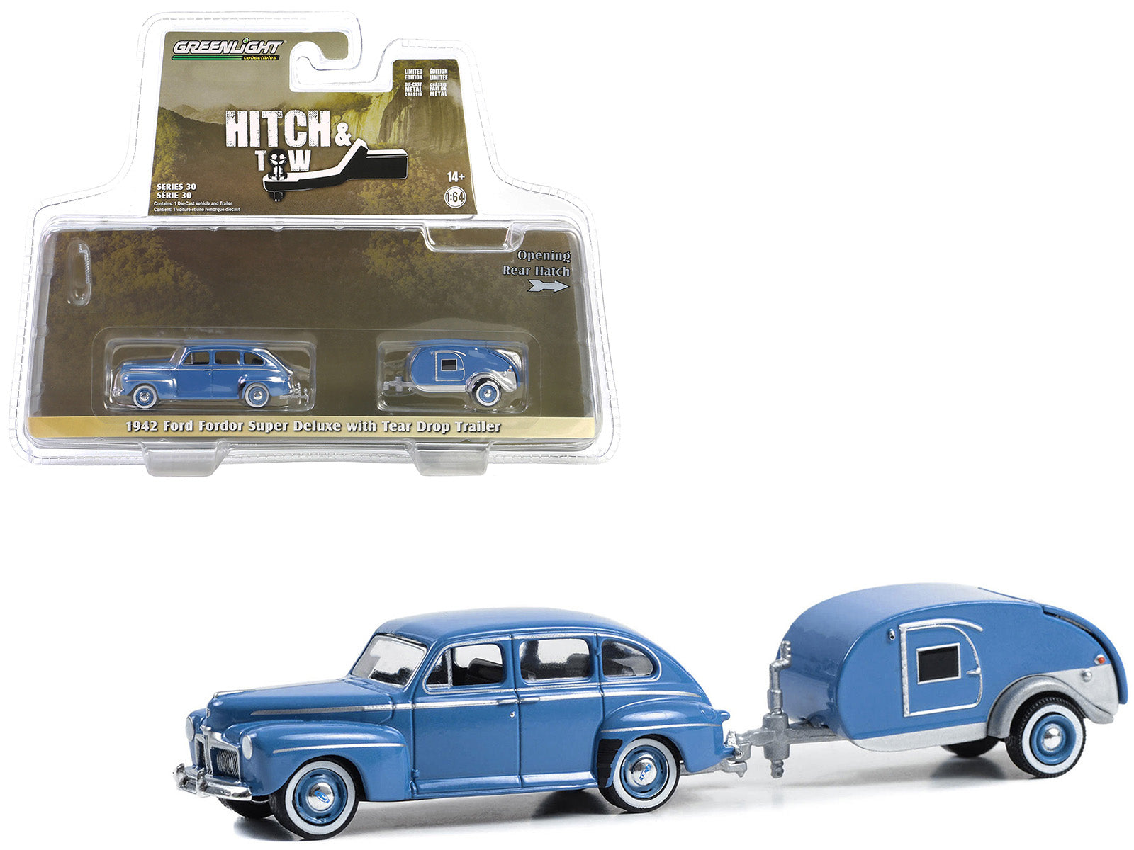 1942 Ford Fordor Super Blue Diecast Model Car 