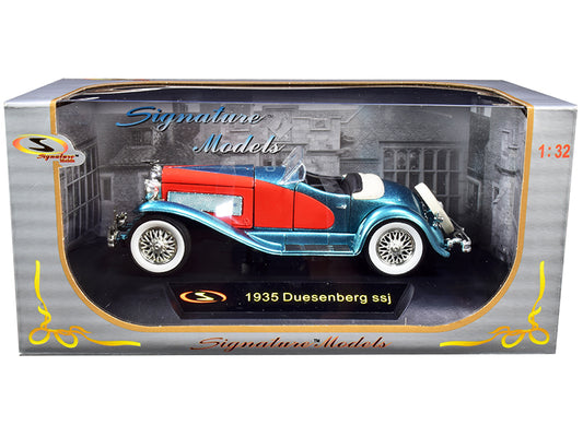 1935 Duesenberg SSJ Convertible Blue Diecast Model Car 