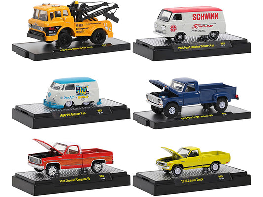 Auto Trucks 6 Piece  Diecast Model Car/Truck Set 