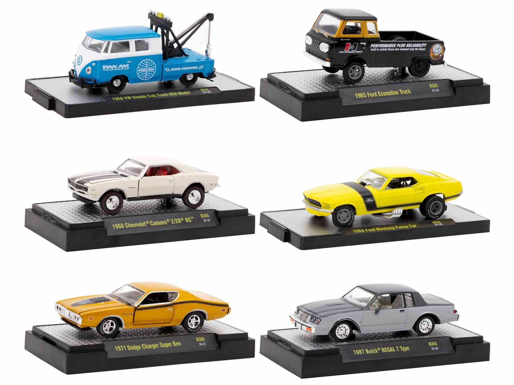 Auto-Thentics 6 Piece  Diecast Model Car/Truck Set 