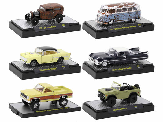 Auto-Thentics 6 Piece  Diecast Model Car/Truck Set 