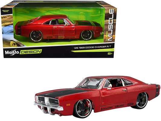 1969 Dodge Charger R Red Diecast Model Car 